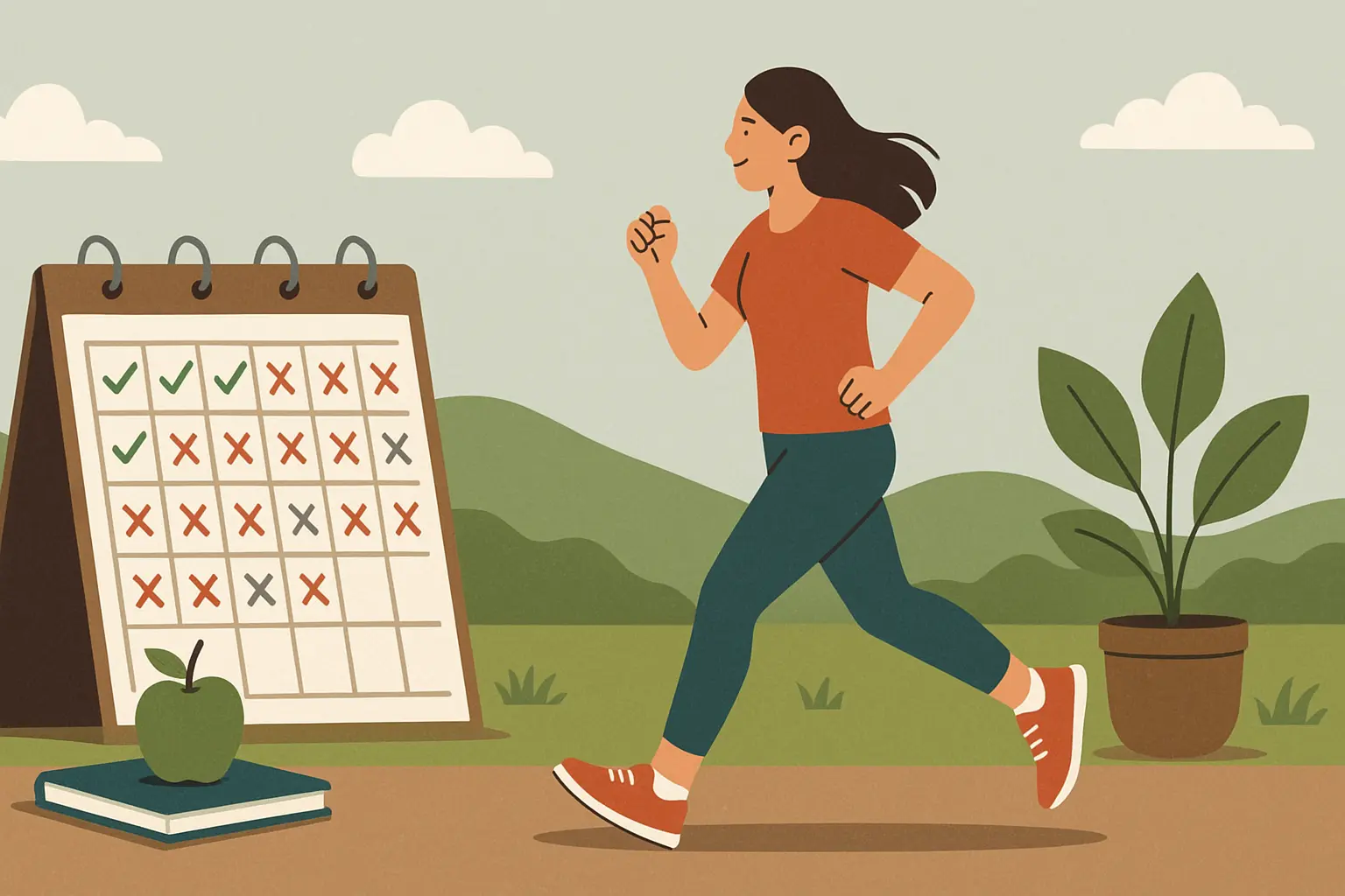 consistent healthy habits, stop starting over, habit consistency, breaking bad cycles, sustainable health routines, long-term wellness, habit maintenance, progress tracking, ProgressMade, wellness motivation